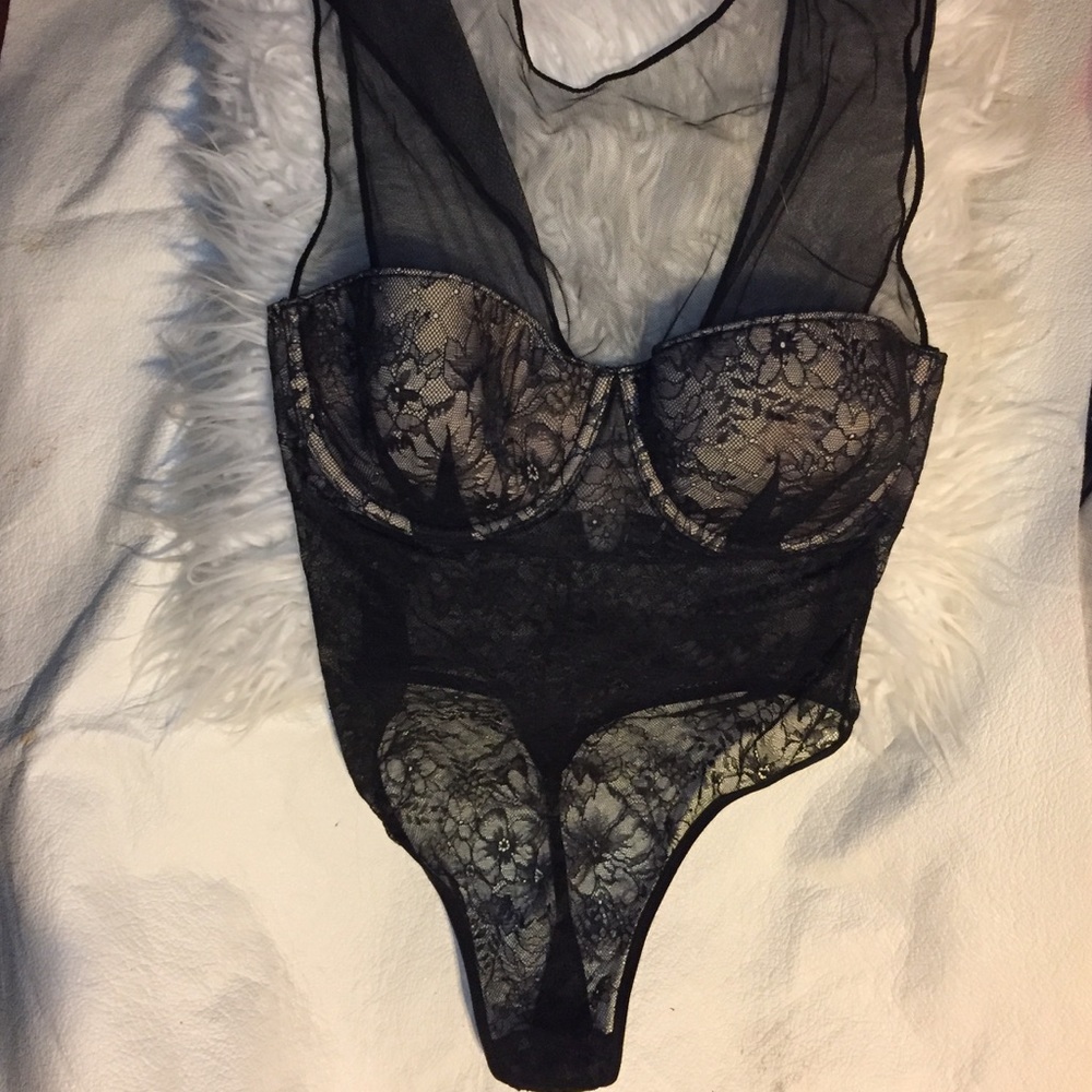 Victoria’s Secret Black sheer thong lingerie